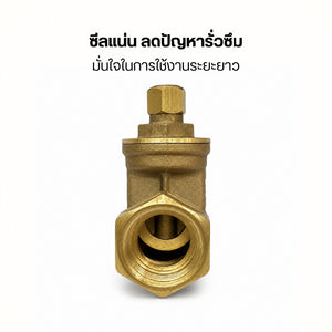SANWA ประตูน้ำทองเหลืองแท้ วาล์วน้ำเกลียวใน คุณภาพมาตรฐาน เปิดปิดน้ำลื่นไหล ทนแรงดันสูง ไม่รั่วซึม เหมาะสำหรับงานประปา