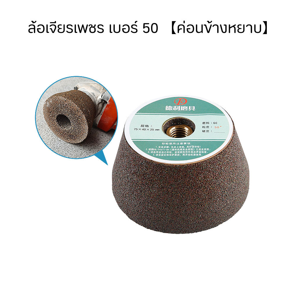 ล้อเจียรเพชร สำหรับเครื่องเจียรไฟฟ้า งานขัดโลหะและแต่งพื้นผิว ลูกหมู ขัดลบคม ขัดเหล็ก หิน และกระเบื้อง