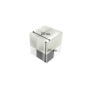 ลูกบาศก์แก้วปริซึม Prism Cube คริสตัลใส (สินค้ามีตำหนิ) ของตกแต่งบ้าน โต๊ะทำงาน คาเฟ่ บาร์ ถ่ายภาพแฟชั่น พร็อพไฟแสงสี
