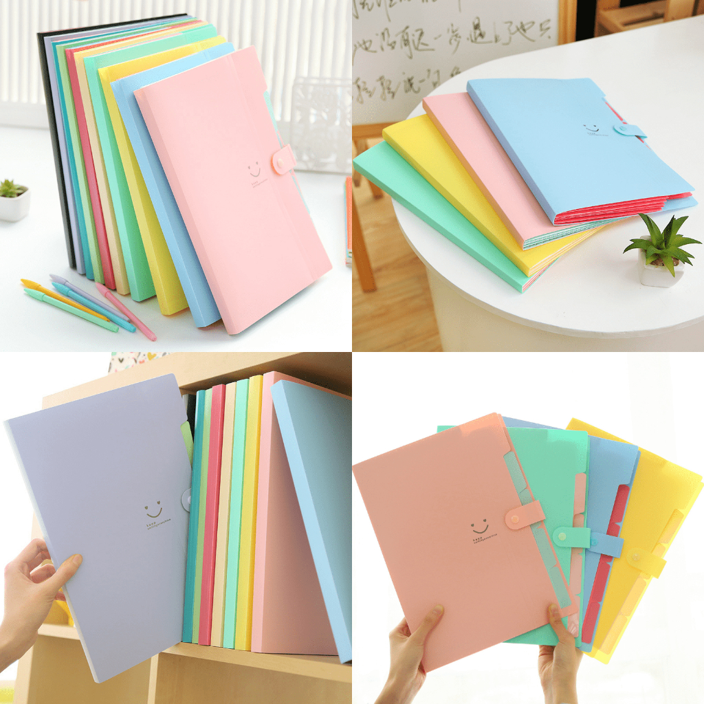 แฟ้มหลากหลายสี แฟ้มกระเป๋าขยาย แฟ้ม อุปกรณ์การเรียน เครื่องเขียน อุปกรณ์สำนักงาน แฟ้มใส่เอกสาร - Image 5