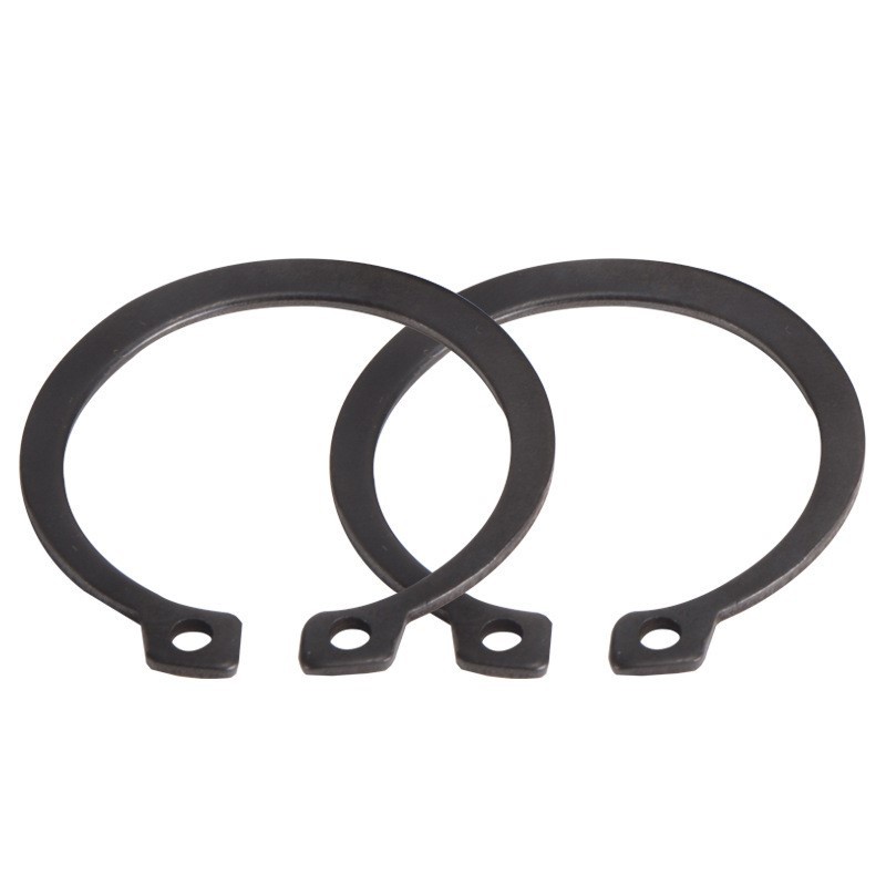 แหวนล็อคนอก เหล็กชุบดำ(10ตัว/แพ็ค) แหวนล็อคเพลา External Circlips Retaining Ring - Image 4