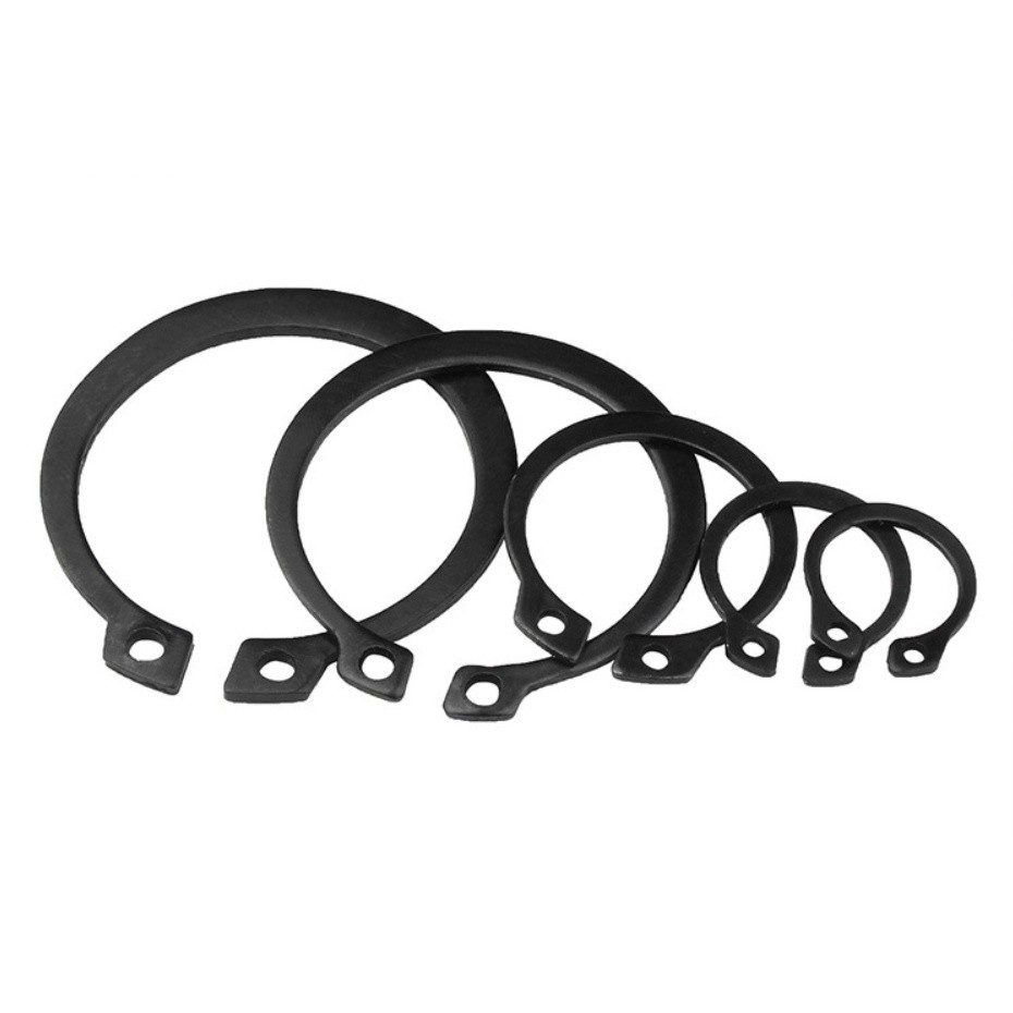 แหวนล็อคนอก เหล็กชุบดำ(10ตัว/แพ็ค) แหวนล็อคเพลา External Circlips Retaining Ring - Image 8