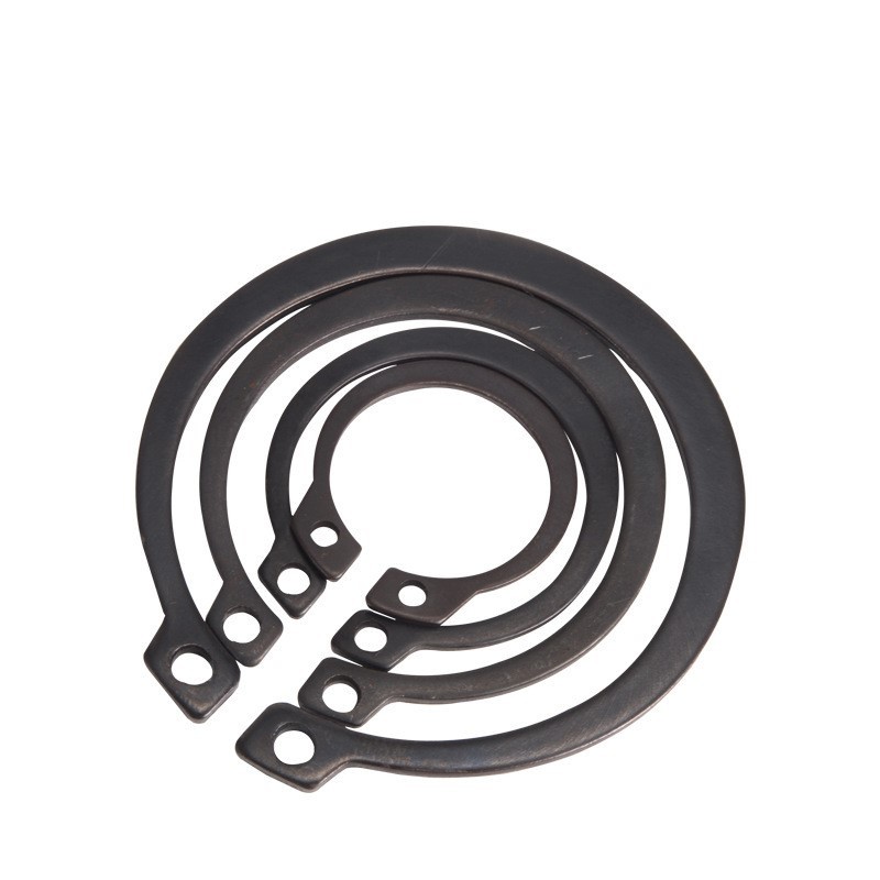 แหวนล็อคนอก เหล็กชุบดำ(10ตัว/แพ็ค) แหวนล็อคเพลา External Circlips Retaining Ring - Image 5