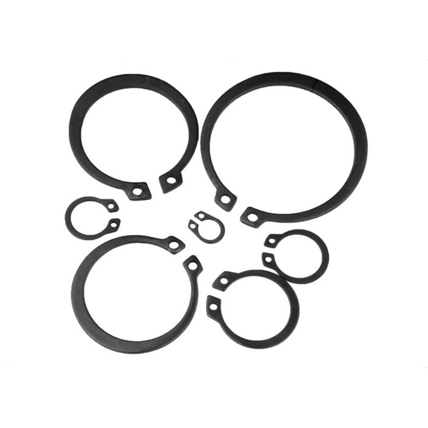 แหวนล็อคนอก เหล็กชุบดำ(10ตัว/แพ็ค) แหวนล็อคเพลา External Circlips Retaining Ring - Image 9