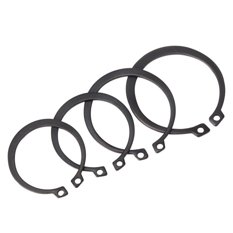 แหวนล็อคนอก เหล็กชุบดำ(10ตัว/แพ็ค) แหวนล็อคเพลา External Circlips Retaining Ring - Image 3