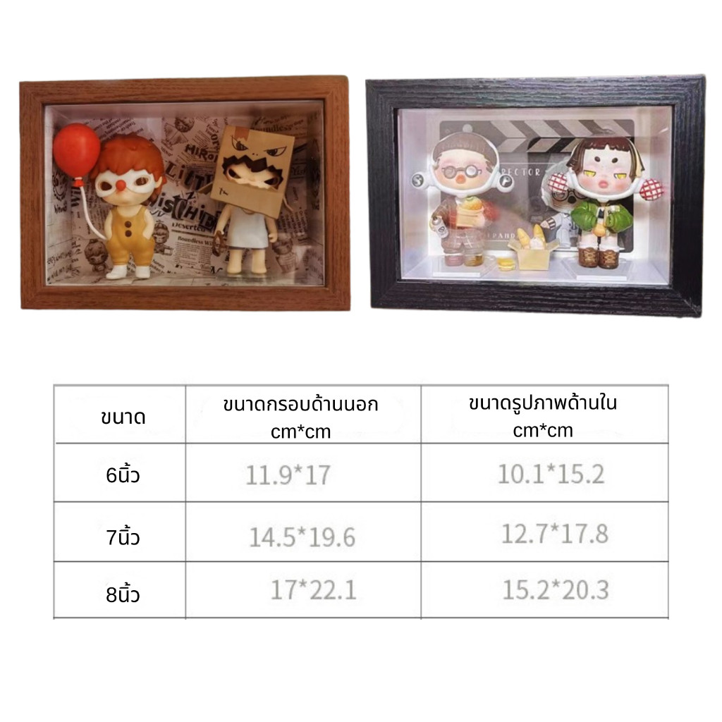กล่องไม้ สามมิติ สําหรับโชว์โมเดลตุ๊กตา ฟิกเกอร์ diy กรอบรูปป๊อปมาร์ท สําหรับตกแต่งบ้าน - Image 8