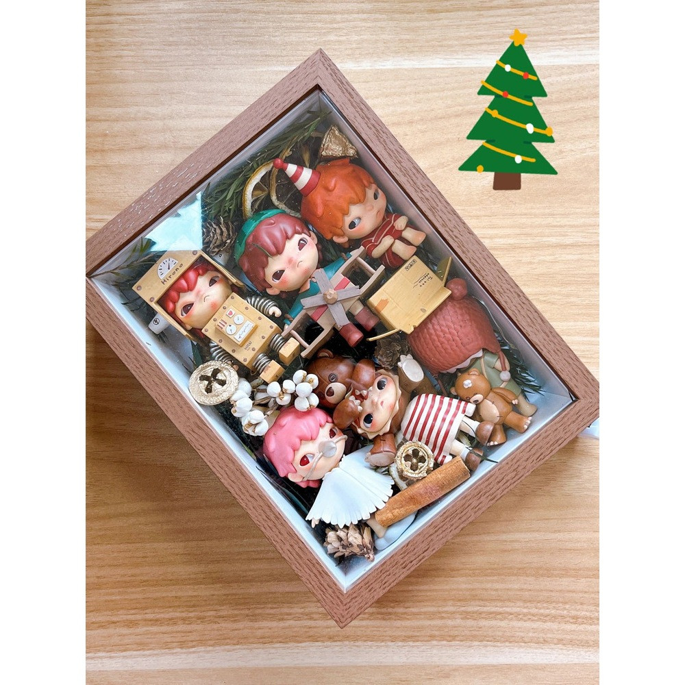 กล่องไม้ สามมิติ สําหรับโชว์โมเดลตุ๊กตา ฟิกเกอร์ diy กรอบรูปป๊อปมาร์ท สําหรับตกแต่งบ้าน - Image 5
