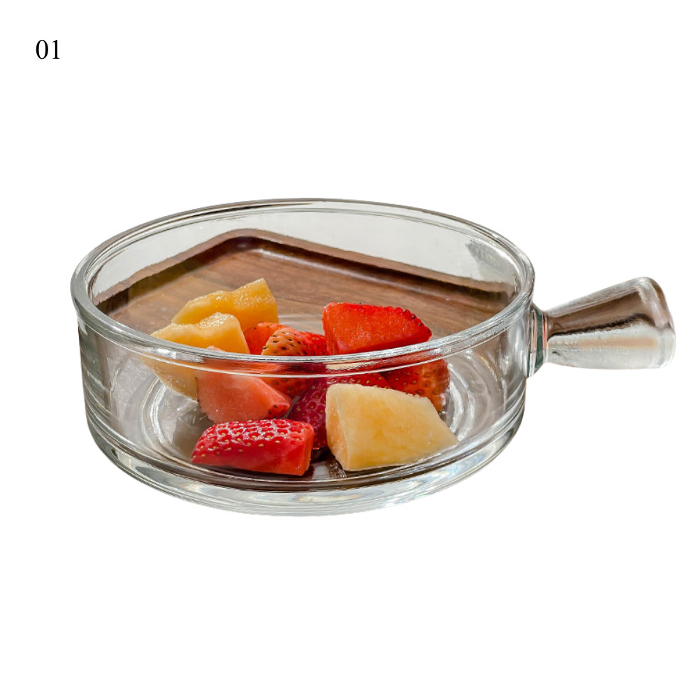 ชามแก้วทนความร้อน มีหูจับ เข้าเตาอบและไมโครเวฟได้ | Glass Baking Bowl ถือหรือยกใช้งานได้สะดวก - Image 5